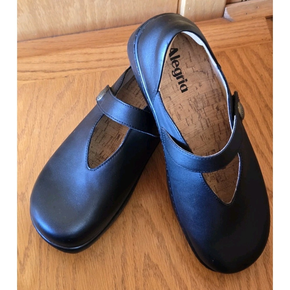 Alegria Ophelia Black Leather Shoe Clog Womens US 8 EU 38 Excellent Allegria - Picture 10 of 12